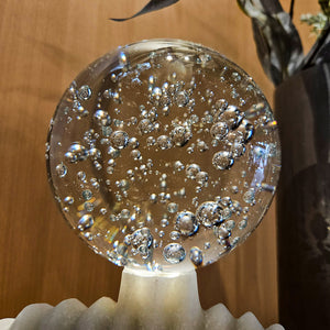 14" AORAKI  STATUARY WITH CRYSTAL SPHERE