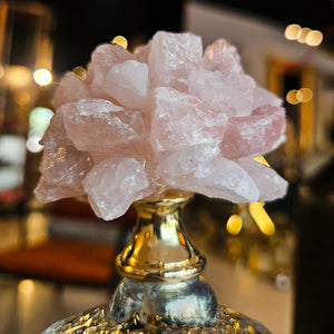 8" ALEXANDER LARGE STONE AND GLASS BOTTLE