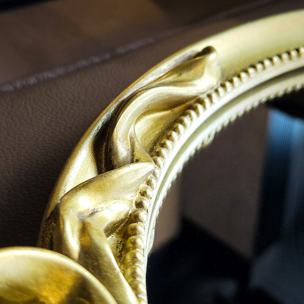 S/2 12/16" COQUETTE BOW TRAYS, GOLD