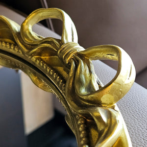 S/2 12/16" COQUETTE BOW TRAYS, GOLD