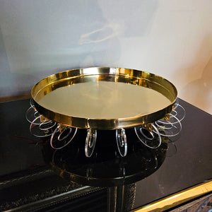 16" SUNDERLAND GOLD BOWL WITH ACRYLIC RING BASE