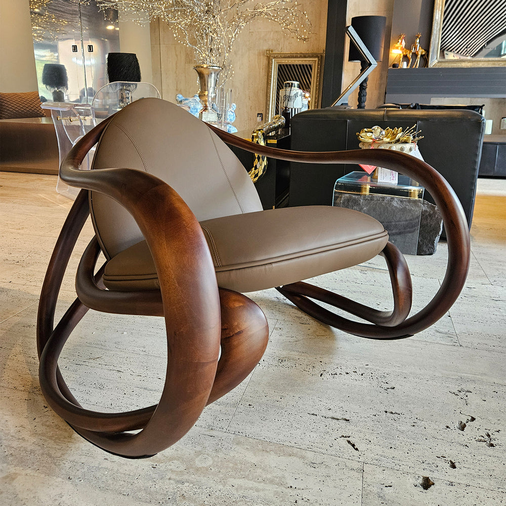 MECEDORA DE MADERA EN CAUCHO NOGAL BEIGE