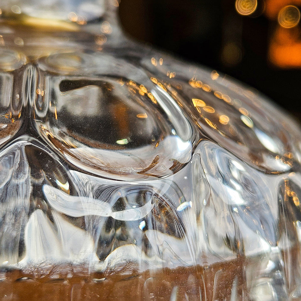 8" STELLA LARGE STONE AND GLASS JAR