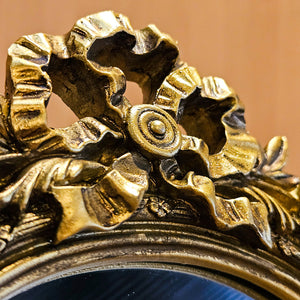 5X7" MIRROR IN GILDED BOW ARCH FRAME, GOLD