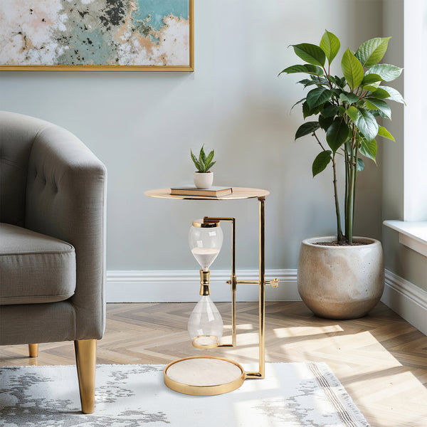 CHENA GOLD HOURGLASS TABLE