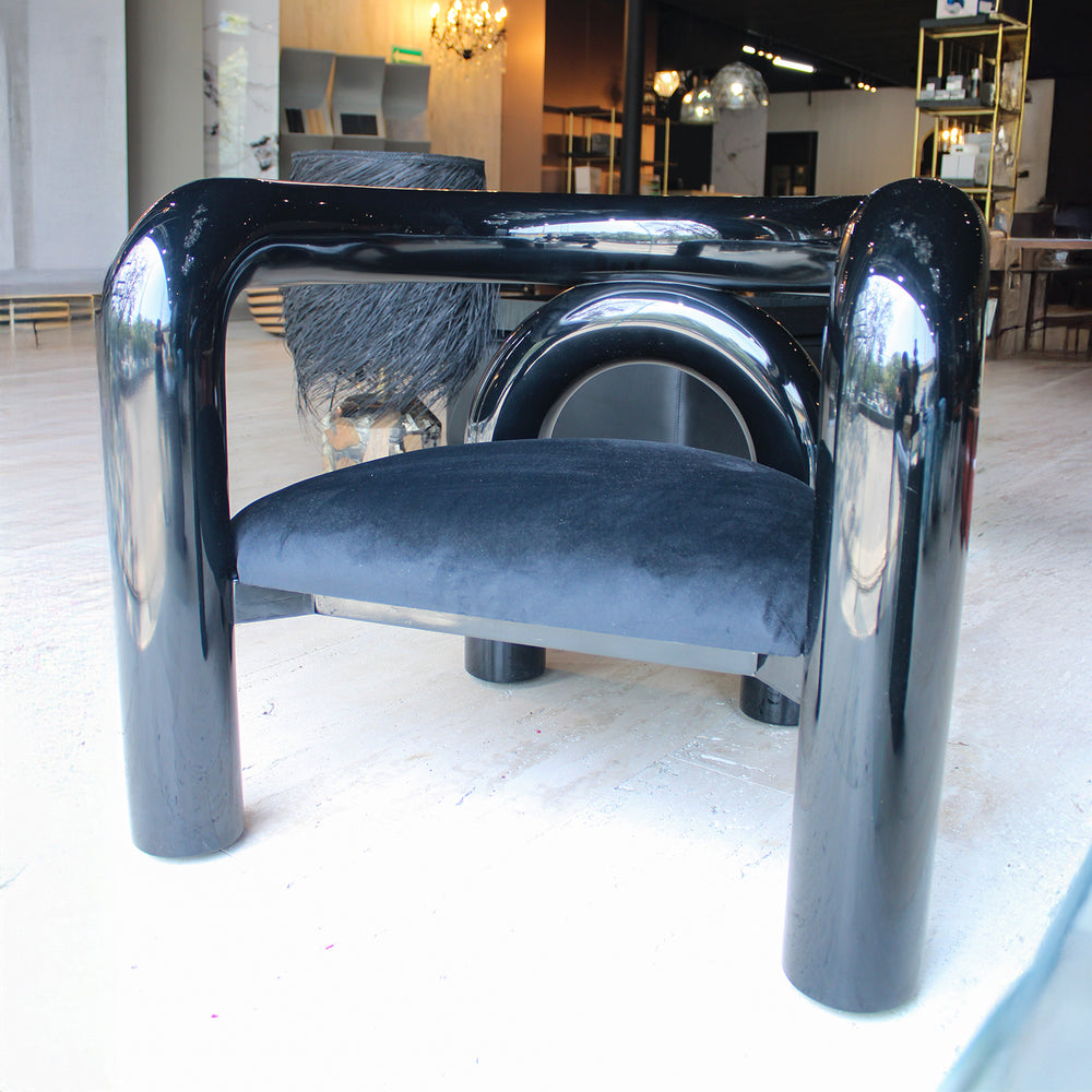 SILLA NEGRA ALTO BRILLO BAUHAUS
