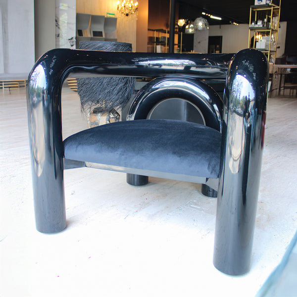 SILLA NEGRA ALTO BRILLO BAUHAUS