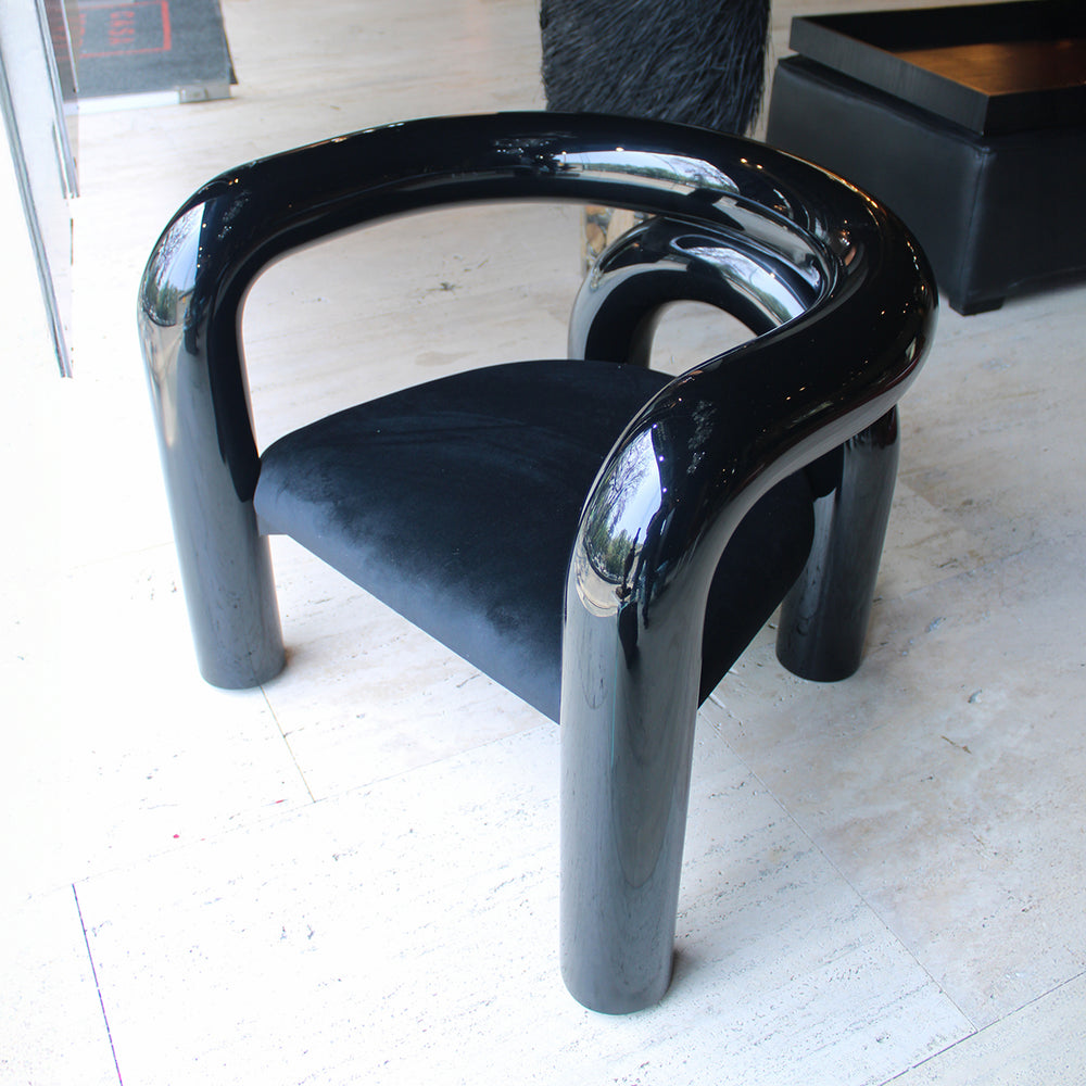 SILLA NEGRA ALTO BRILLO BAUHAUS