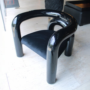 SILLA NEGRA ALTO BRILLO BAUHAUS
